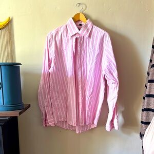 🌸⚪️💗Pink Striped Men's Shirt